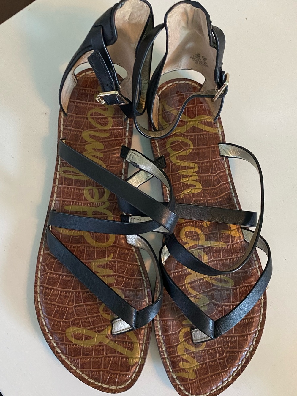 Sam Edelman Black Strappy Sandals